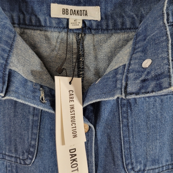 BB DAKOTA On Cloud Nine stretch denim button front jean pencil skirt - Picture 7 of 10